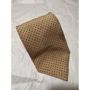 Armani Collezioni Tie Gold Geometric Made In Italy 100% Silk 56"x4"
